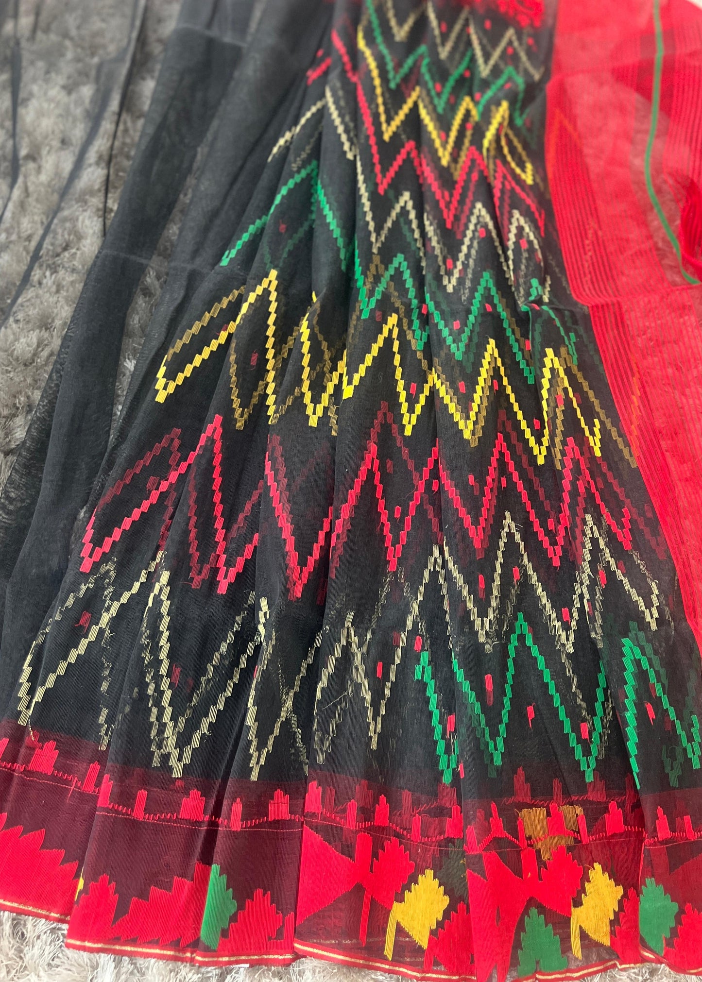 Dhakai Handloom Cotton Jamdani Saree (01)