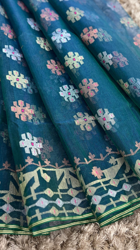 Dhakai Handloom Cotton Jamdani Saree (02)